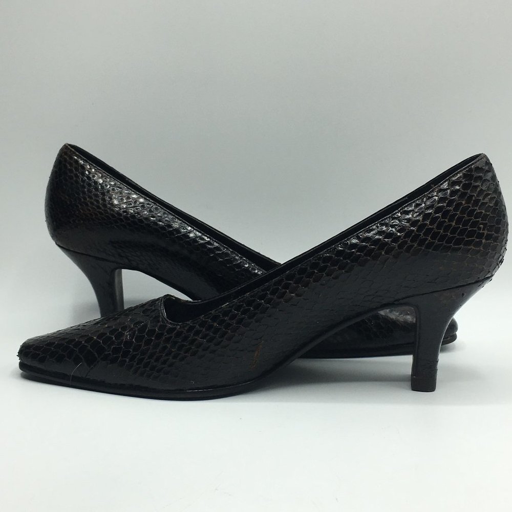 F Studio Carlos Falchi Snakeskin Heels